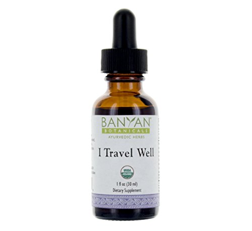 Product Cover Banyan Botanicals I Travel Well Liquid Extract, USDA Organic, Ayurvedic Herbal Formula Designed To Support The Body's Natural Ability To Adapt To The Stresses Of Travel Including Changes In Time Zone.