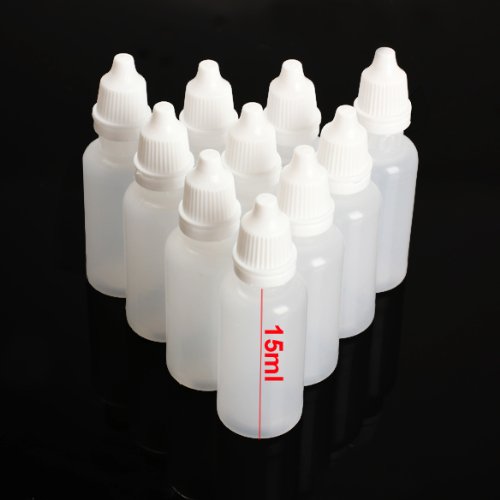 Product Cover Vktech 50pcs 15ml Empty Plastic Squeezable Dropper Bottles Eye Liquid Dropper LDPE