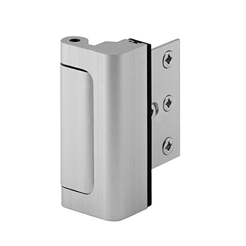 Product Cover Defender Security Satin Nickel U 10827 Door Reinforcement Lock - Add Extra, High Security to your Home and Prevent Unauthorized Entry - 3