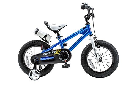 Product Cover Royalbaby RB16B-6B BMX Freestyle Kids Bike, Boy's Bikes and Girl's Bikes with training wheels, Gifts for children, 16 inch wheels, Blue