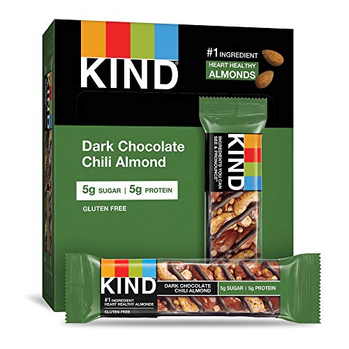 Product Cover KIND Bars, Dark Chocolate Chili Almond, Gluten Free, Low Sugar, 1.4oz, 12 Count