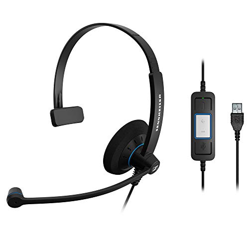 Product Cover Sennheiser SC 30 USB CTRL (505548) - Single-Sided Business Headset | For Unified Communications | with HD Sound, Noise-Cancelling Microphone, & USB Connector (Black)