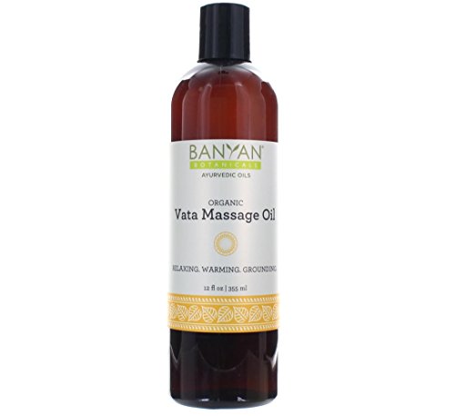 Product Cover Banyan Botanicals Vata Massage Oil, 12 oz - USDA Organic - Relaxing & Warming - Grounding Herbal Massage Oil for Skin & Muscles
