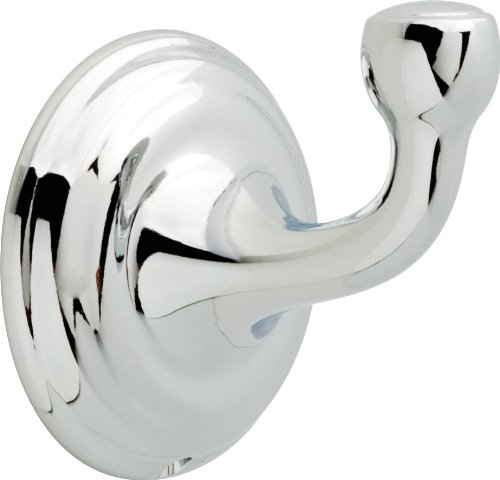 Product Cover Delta Faucet Bath Accessories 70035 Windemere Bathroom Sets, Towel Hook, Polished Chrome