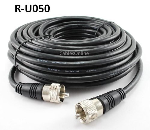 Product Cover 50ft Rg8x Coax UHF (Pl259) Male/male 50 Ohm Antenna Cable