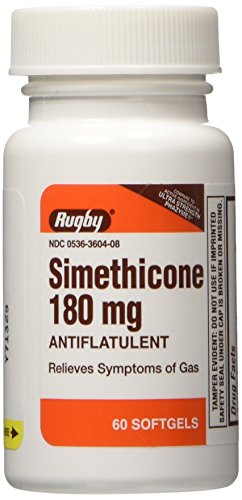 Product Cover Rugby Simethicone 180mg Softgels Anti-Gas, 60 Softgels, (2 Pack)