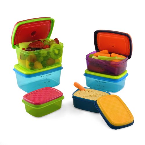 Product Cover Fit & Fresh Kids' Healthy Lunch Set, 14-Piece Value Reusable Container Set with Removable Ice Packs, Leak-Proof, BPA-Free, Portion Control