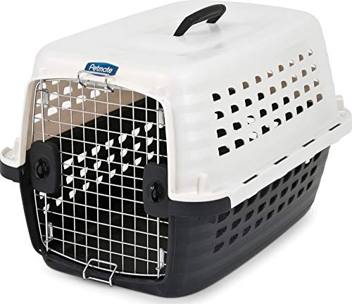 Product Cover Petmate 41032 Compass Fashion Kennel Cat and Dog Kennel, 10-20 lb., Pearl White/Black