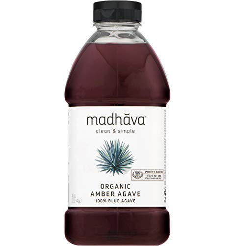 Product Cover Madhava Naturally Sweet Organic Blue Agave Low-Glycemic Sweetener, Amber, 46 Ounce (Pack of 2)