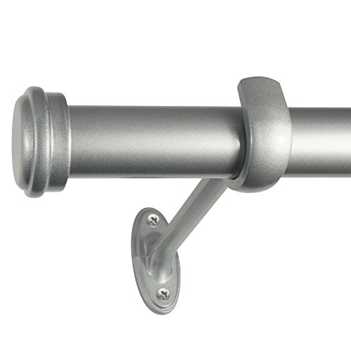 Product Cover Decopolitan End Cap Curtain Rod, 36 to 72-Inch, Nickel