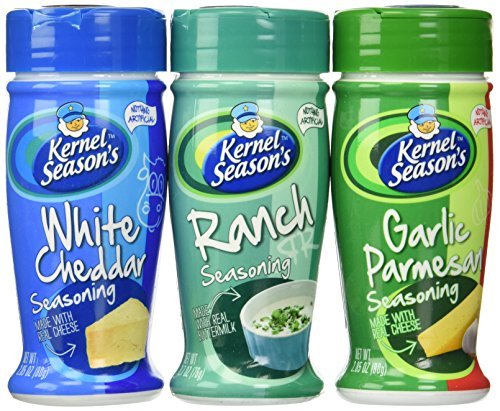 Product Cover Kernel Season's Popcorn Seasoning Variety of 3, Ranch Parmesan & Garlic and White Cheddar