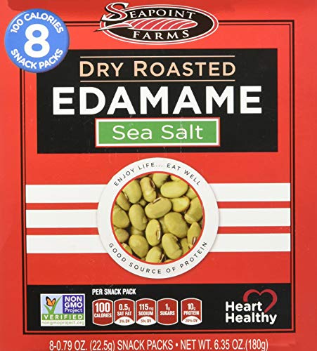 Product Cover Sea Point Farms Edamame Dry Rstd Sea Salt 100 Cal 8-0.79 OZ Snack Packs.Net Wt.6.35 OZ. (180g)
