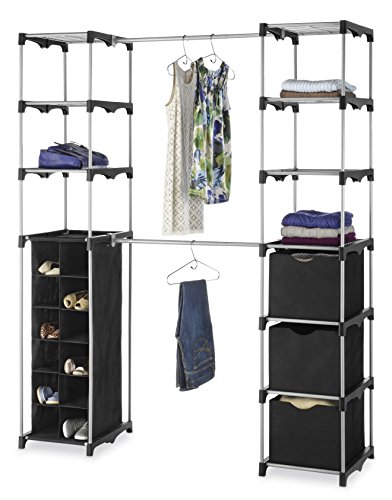 Product Cover Whitmor Deluxe Double Rod Adjustable Closet Organization System