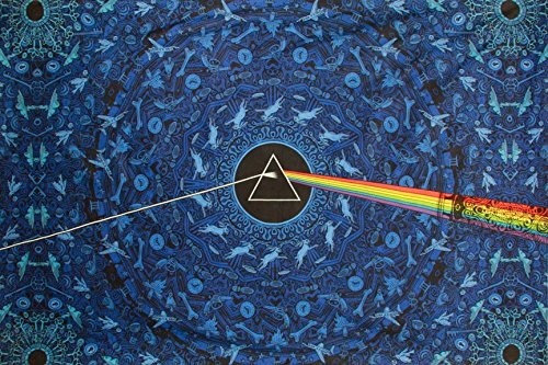 Product Cover Sunshine Joy 3D Pink Floyd The Dark Side of The Moon Tapestry Lyrics Blue 60x90 Inches