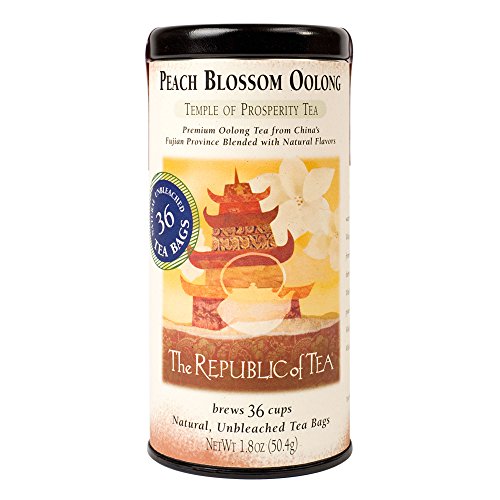 Product Cover The Republic of Tea Peach Blossom Oolong Tea, 36 Tea Bag Tin