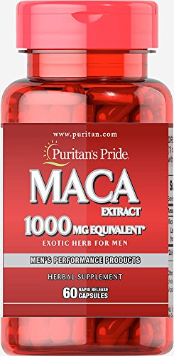 Product Cover Puritans Pride Maca 1000 Mg Exotic Herb for Men -60 Capsules, 60 Count