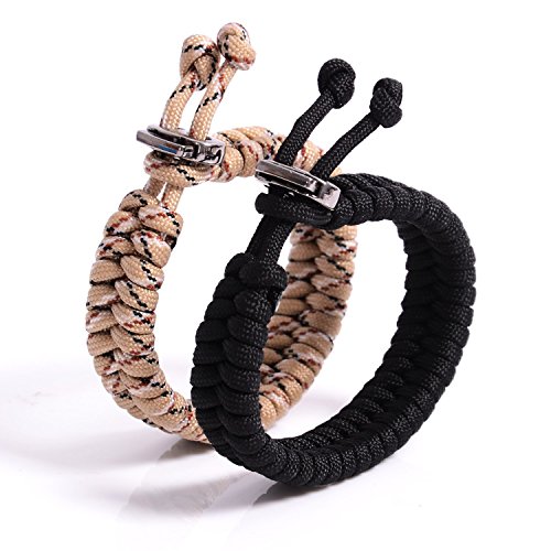 Product Cover The Friendly Swede Fish Tail Paracord Survival Bracelets with Metal Clasp, Adjustable Size Fits 7