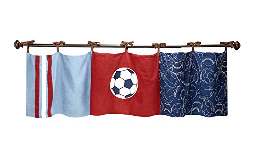 Product Cover NoJo Play Ball, Window Valance, Navy/Red/Indigo/Ivory/Brown