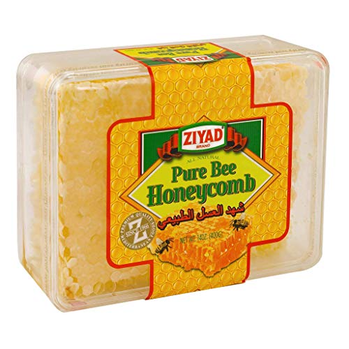 Product Cover Ziyad Raw All-Natural Honeycomb, 100% Pure Unfiltered Honey Comb, No Additives, No Preservatives, Fresh From The Farm! 14 OZ