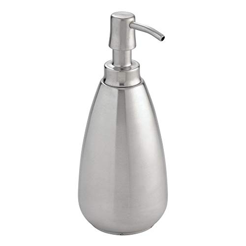 Product Cover iDesign Nogu Stainless Steel Soap & Lotion Dispenser Pump, for Kitchen or Bathroom Countertops - Brushed