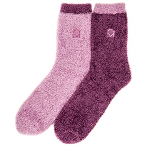 Product Cover Noble Mount Feather Fuzzy Socks for Women (2-Pairs) - Anti-Slip Warm Socks for Women