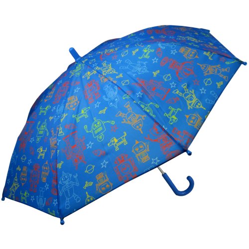 Product Cover RainStoppers Boy's Space Print Umbrella with Ruffle, 34-Inch