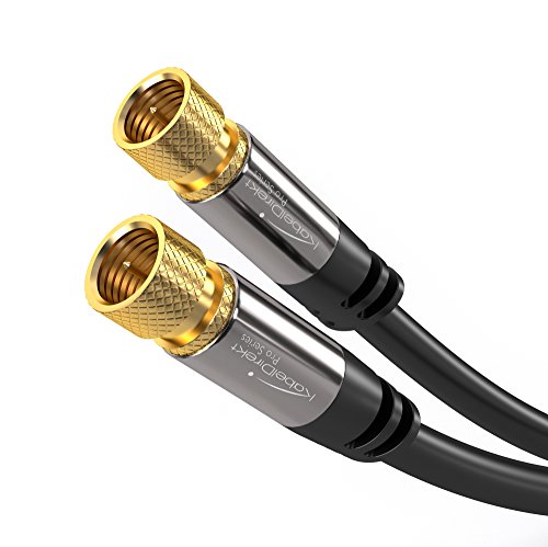 Product Cover KabelDirekt Digital Coaxial Audio Video Cable (20 feet) Satellite Cable Connectors - Coax Male F Connector Pin - Coax Cables for Satellite Television - Pro Series