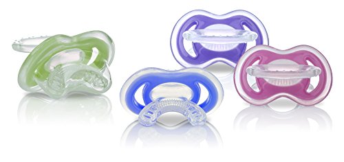 Product Cover Nuby 2-Pack Gum-eez Pacifier Teethers, Colors May Vary