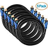Product Cover Aurum Ultra Series - High Speed HDMI Cable with Ethernet 5 Pack (10 Ft) - Supports 3D & Audio Return Channel [Latest Version] - 10 Feet