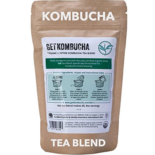 Product Cover Get Kombucha, Certified Organic Kombucha Tea Blend - (60 Servings) (4oz (60 Servings))