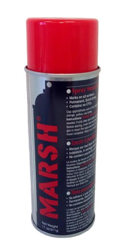 Product Cover MARSH Stencil Ink, (Net Weight: 11 fl oz.) 14 fl oz Spray Can, Red