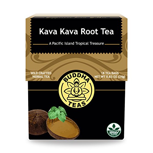 Product Cover Wild-Harvested Kava Kava Root Tea - 18 Bleach-Free Tea Bags - Caffeine-Free Tea, Earthy and Rich Taste, Chemical-Free, GMO-Free Herbal Tea, Kosher