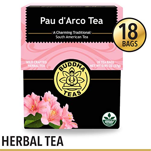 Product Cover Organic Pau d'Arco Tea, 18 Bleach-Free Tea Bags - Organic Antifungal, Antiparasitic Tea, Works as an Effective Immune Booster, and Promotes Detoxification, No GMOs