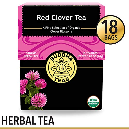 Product Cover Organic Red Clover Tea - Kosher, Caffeine Free, GMO-Free - 18 Bleach Free Tea Bags