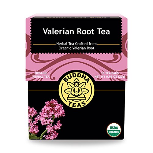 Product Cover Organic Valerian Root Tea, 18 Bleach-Free Tea Bags - Caffeine Free Tea Supports Healthy Sleep Cycle, Eases Muscle Pain, and Calms the Body and Mind, No GMOs