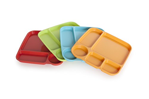 Product Cover Nordic Ware 60155 Lightweight Party Tray, High-Heat Plastic, Assorted, 4 Piece, Fiesta Colors