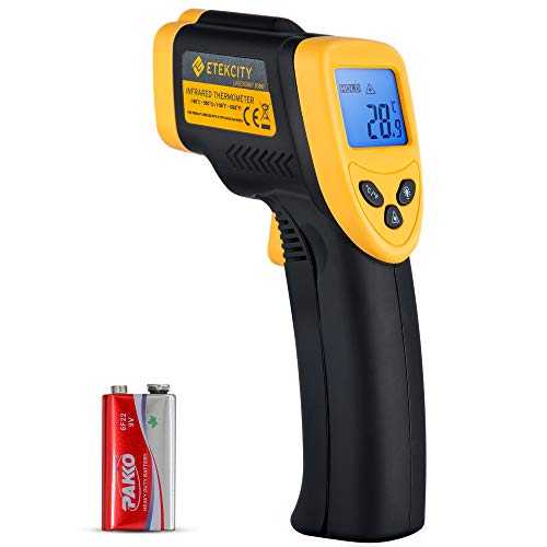 Product Cover Etekcity Lasergrip 1080 Non-Contact Digital Laser Infrared Thermometer Temperature Gun -58℉~1022℉ (-50℃～550℃), Yellow and Black