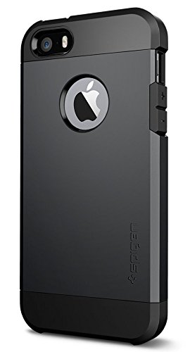 Product Cover Spigen Tough Armor iPhone 5S / 5 Case with Extreme Heavy Duty Protection and Air Cushion Technology for iPhone 5S / iPhone 5 - SF Smooth Black