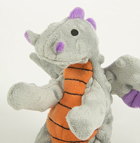 Product Cover goDog Dragon With Chew Guard Technology Tough Plush Dog Toy, Gray, Small