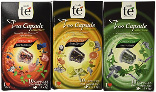 Product Cover 30 Nespresso Compatible Pods - Origen Tea Variety Pack: Black Citrus Tea, Marrakech Green Tea, Forest Fruit Tea (1 box each / 10 pods per box)