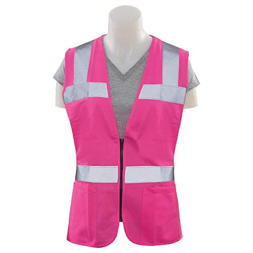 Product Cover ERB 61909 S721 Non-ANSI Hi-Vizability Female Fitted Vest, Pink, Small