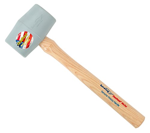 Product Cover Estwing Deadhead Rubber Mallet - 18 oz No-Mar Hammer with Bounce Resistant Head & Hickory Wood Handle - DH-18N
