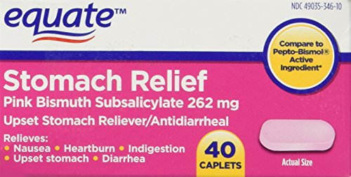Product Cover Equate Stomach Relief Caplets 40ct