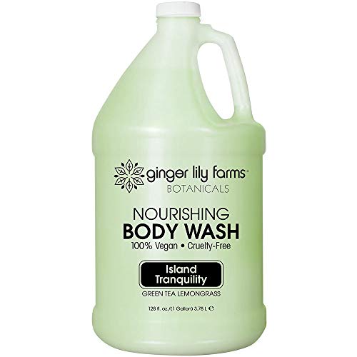 Product Cover Ginger Lily Farms Botanicals Island Tranquility Nourishing Body Wash, Softens, Nourishes & Cleans Skin, Natural Spa Quality, 100% Vegan & Cruelty-Free, 1 gallon