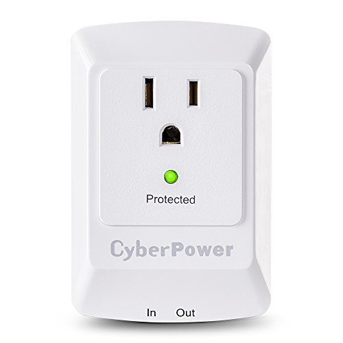 Product Cover CyberPower CSP100TW Professional Surge Protector + TEL Protection, 900J/125V, 1 Outlet, Wall Tap Plug