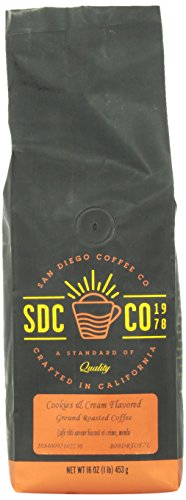 Product Cover San Diego Coffee Ground Roasted Coffee, Cookies and Cream, 32 Ounce