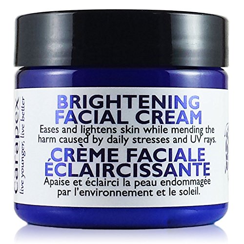 Product Cover Carapex Facial Brightening Cream - Natural Whitening Face Cream for Sensitive Skin, Acne Marks, Uneven Skin Tone, Unscented, Gentle Botanical Extracts, Suitable for Body, Sensitive Areas, Paraben Free, 2oz 60ml