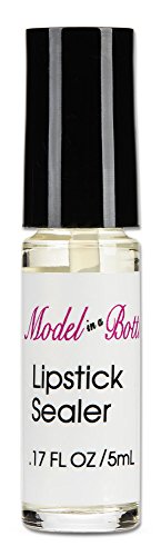 Product Cover Model in a Bottle Lipstick Sealer, botanical formula for smudge proof, drink proof lipstick