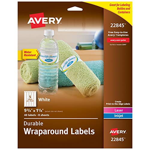 Product Cover Avery Wraparound Labels with Sure Feed for Laser & Inkjet Printers, 1.25