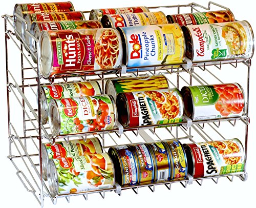 Product Cover DecoBros Supreme Stackable Can Rack Organizer, Chrome Finish